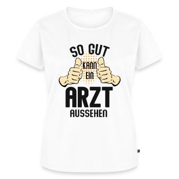 Gutaussehender Arzt Habilitation Arzthelfer - Frauen Premium Bio T-Shirt - Weiß - Vorne - AI Model Female 172 dark (172cm)