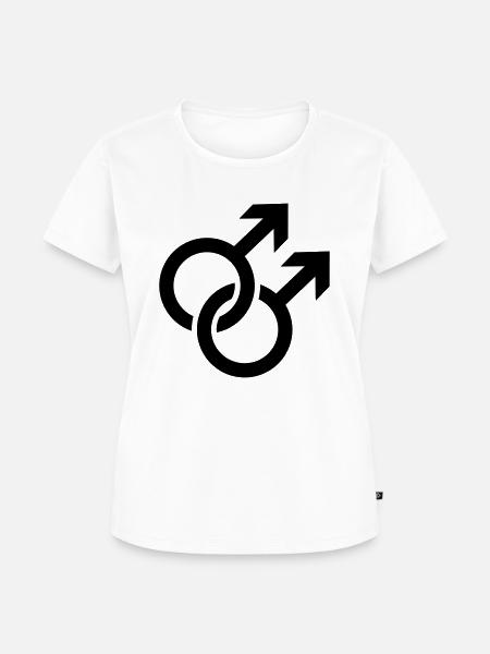Schwul - Frauen Premium Bio T-Shirt - Weiß