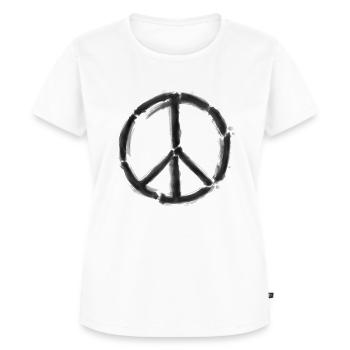 Peace - Frieden - Frauen Premium Bio T-Shirt - Weiß - Vorne - AI Model Female 172 dark (172cm)