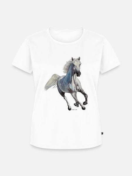 Pferd - Frauen Premium Bio T-Shirt - Weiß