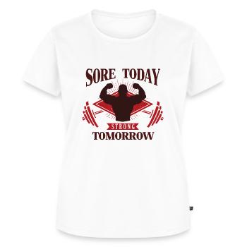 Fitness motivation - Women's Premium Organic T-shirt - white - Front - AI Model Female 172 dark (172cm)