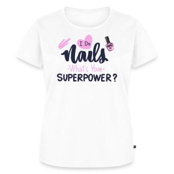Ongles salon de l’insélatrice - T-shirt Premium bio Femme - blanc - Devant - AI Model Female 172 dark (172cm)