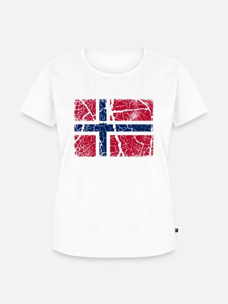 Flagge Norwegen - Frauen Premium Bio T-Shirt - Weiß