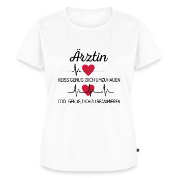 Ärztin - Frauen Premium Bio T-Shirt - Weiß - Vorne - AI Model Female 172 dark (172cm)