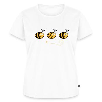 Be different - be yourself - Biene - Bee - 3C - Frauen Premium Bio T-Shirt - Weiß - Vorne - AI Model Female 172 dark (172cm)