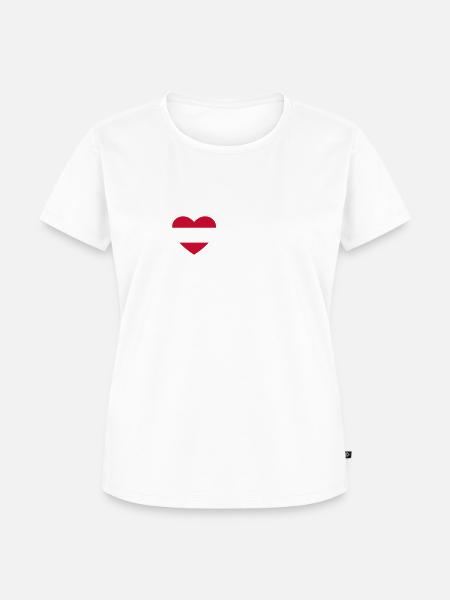Österreich Herz Graz weiß - Frauen Premium Bio T-Shirt - Weiß