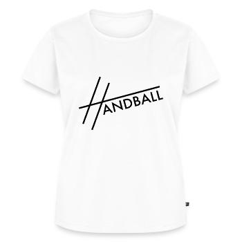 handball - Frauen Premium Bio T-Shirt - Weiß - Vorne - AI Model Female 172 dark (172cm)