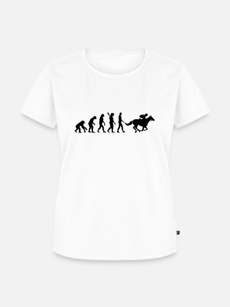 Pferderennen - Frauen Premium Bio T-Shirt - Weiß