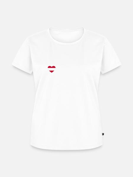 Österreich Herz Semmering weiß - Frauen Premium Bio T-Shirt - Weiß