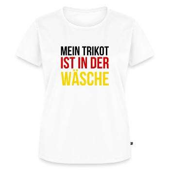 Mein Trikot ist in der Wäsche - Frauen Premium Bio T-Shirt - Weiß - Vorne - AI Model Female 172 dark (172cm)