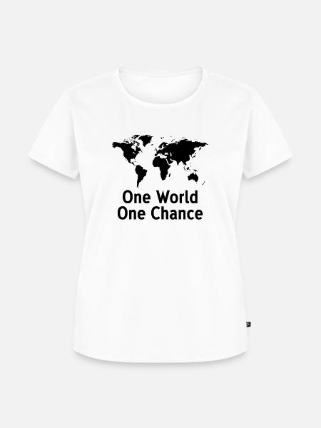 Klimaschutz eine Welt ein Versuch - Frauen Premium Bio T-Shirt - Weiß