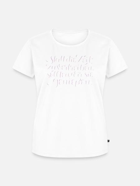 Zeit Genießen - Frauen Premium Bio T-Shirt - Weiß