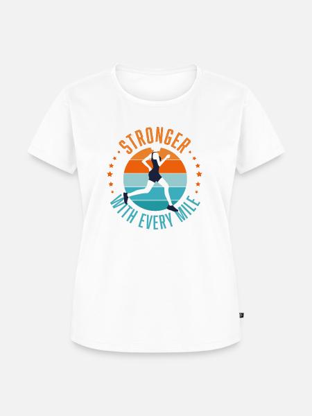 Läuferin - Frauen Premium Bio T-Shirt - Weiß