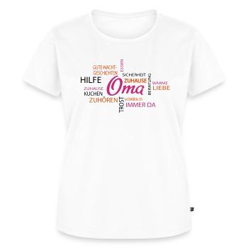 Oma - Frauen Premium Bio T-Shirt - Weiß - Vorne - AI Model Female 172 dark (172cm)