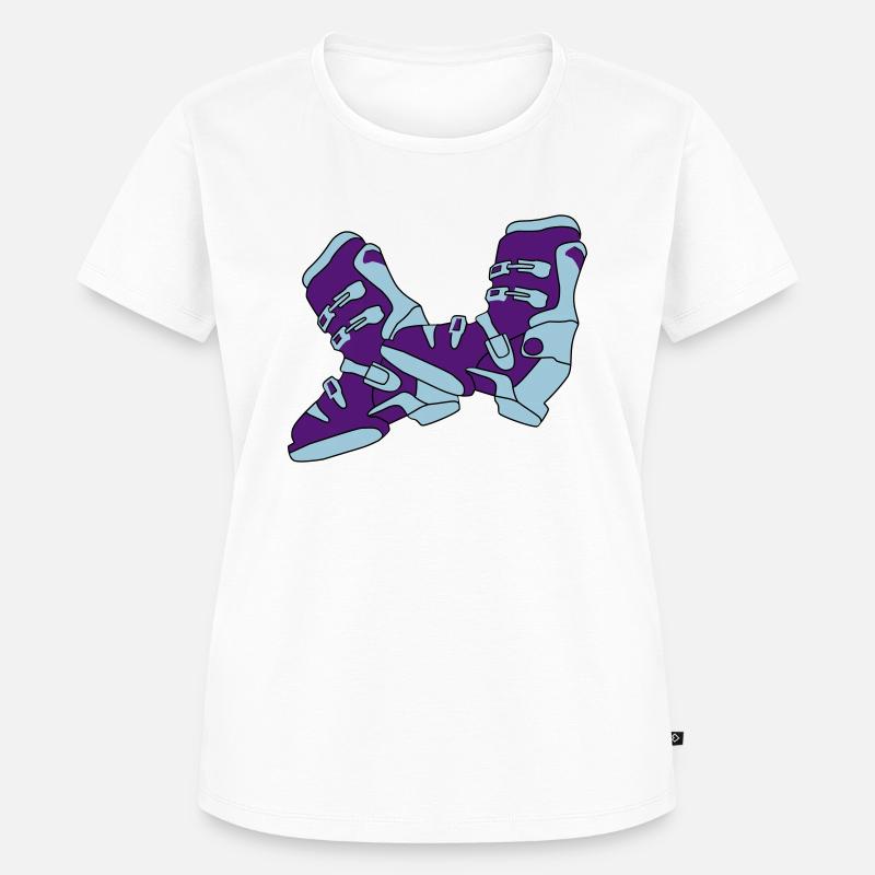 Chaussure de ski vert - T-shirt Premium bio Femme - blanc
