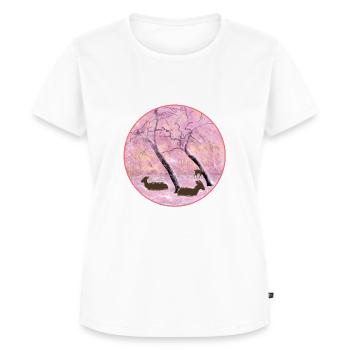 fleurs de cerisiers japonais femme - T-shirt Premium bio Femme - blanc - Devant - AI Model Female 172 dark (172cm)