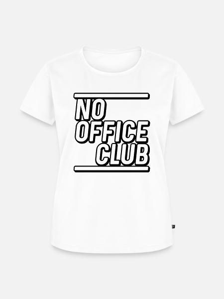 NoOfficeClubcurvy - Frauen Premium Bio T-Shirt - Weiß