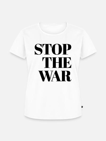 Stop The War - Frauen Premium Bio T-Shirt - Weiß