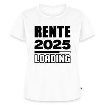 rente loading 2025 - Frauen Premium Bio T-Shirt - Weiß - Vorne - AI Model Female 172 dark (172cm)
