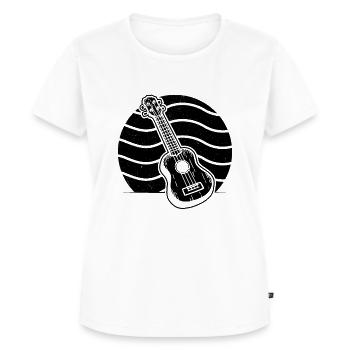 Ukulele Ukulele-Spieler Ukulelist - Frauen Premium Bio T-Shirt - Weiß - Vorne - AI Model Female 172 dark (172cm)