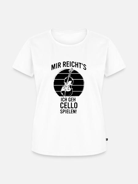 Cello Cellospieler Cellist - Frauen Premium Bio T-Shirt - Weiß