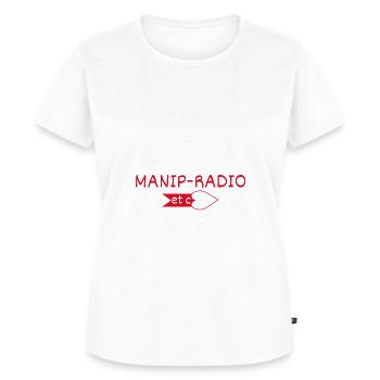 Pas parfaite mais Manip radio - T-shirt Premium bio Femme - blanc - Devant - AI Model Female 172 dark (172cm)
