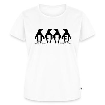 1983 Birthday Penguin Party Winter Swimmers - T-shirt Premium bio Femme - blanc - Devant - AI Model Female 172 dark (172cm)
