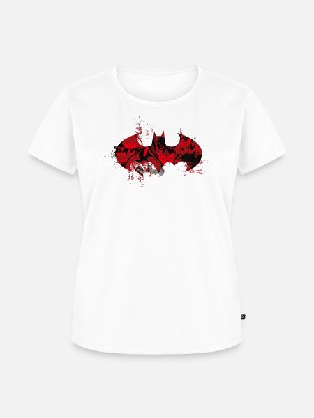 Batman Logo Rot - Frauen Premium Bio T-Shirt - Weiß
