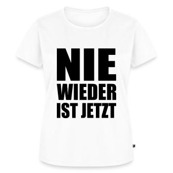 Nie wieder ist jetzt - Frauen Premium Bio T-Shirt - Weiß - Vorne - AI Model Female 172 dark (172cm)