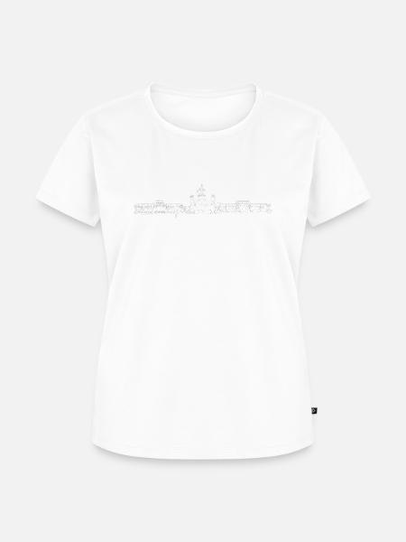 Silouhette des Bundeshauses in Bern - weiss - Frauen Premium Bio T-Shirt - Weiß