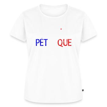 J'peux Pas J'ai Pétanque - T-shirt Premium bio Femme - blanc - Devant - AI Model Female 172 dark (172cm)
