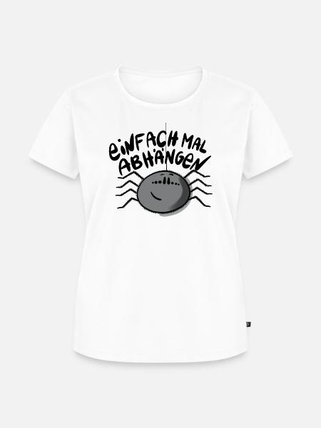 Spinne Abhängen - Frauen Premium Bio T-Shirt - Weiß