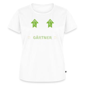 Gärtner Gartenbau Landschaftsbau Hobbygärtner - Frauen Premium Bio T-Shirt - Weiß - Vorne - AI Model Female 172 dark (172cm)