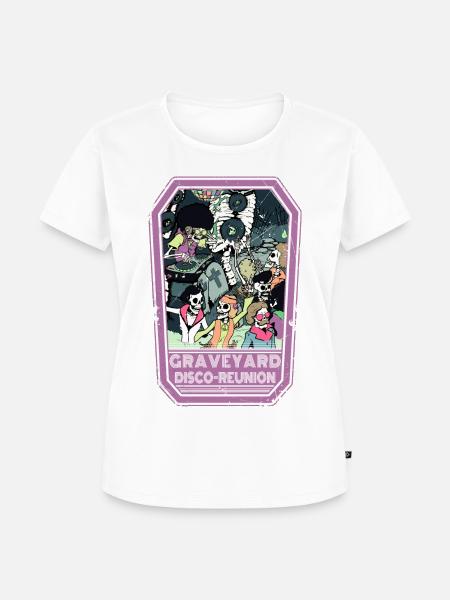 Graveyard reunion - Frauen Premium Bio T-Shirt - Weiß