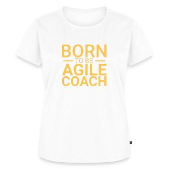 « Coach Agile Né | Agile » - T-shirt Premium bio Femme - blanc - Devant - AI Model Female 172 dark (172cm)