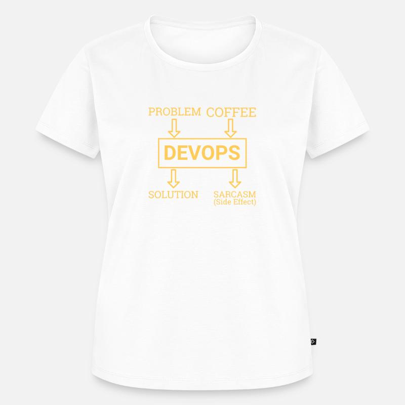 "DevOps Sarcasm | Software Development" - Women's Premium Organic T-shirt - white