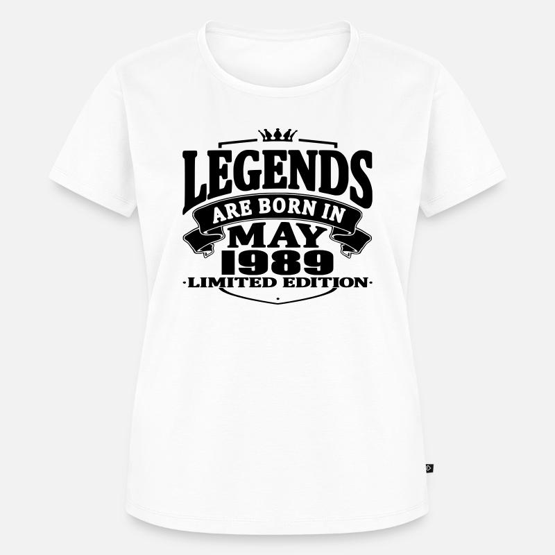 Legenden werden im Mai 1989 geboren - Frauen Premium Bio T-Shirt - Weiß