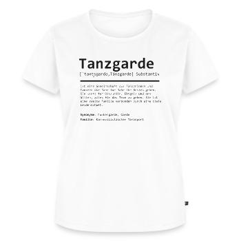 Tanzgarde | Definition | Grammatik - Frauen Premium Bio T-Shirt - Weiß - Vorne - AI Model Female 172 dark (172cm)