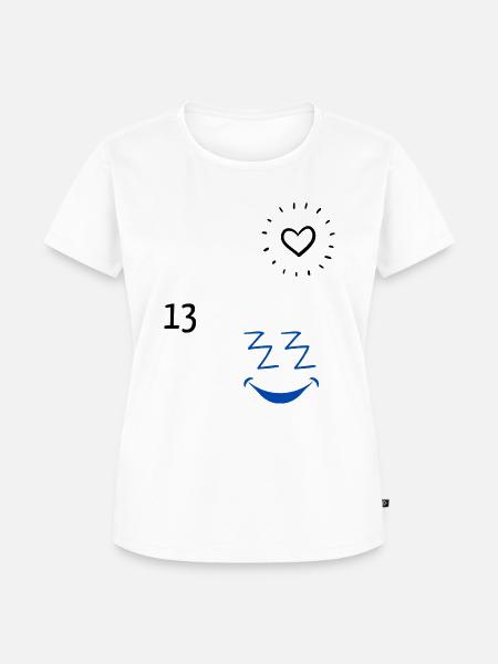 Sonnengesicht - Frauen Premium Bio T-Shirt - Weiß