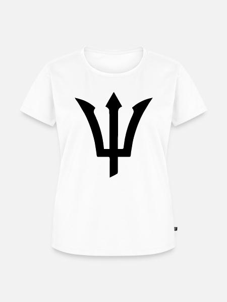 Dreizack - Vektor - Frauen Premium Bio T-Shirt - Weiß