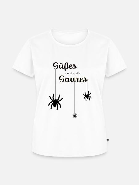 HALLOWEEN SCHWARZ - Frauen Premium Bio T-Shirt - Weiß