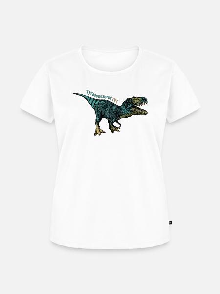 T-Rex - Frauen Premium Bio T-Shirt - Weiß