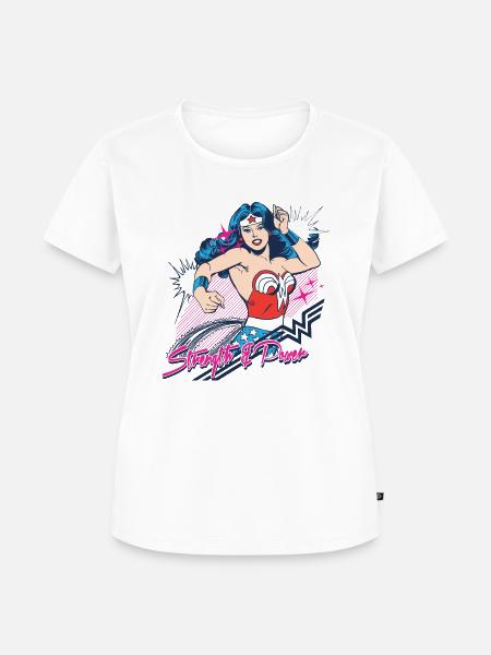 Wonder Woman Strength & Power - Frauen Premium Bio T-Shirt - Weiß