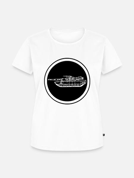 Panzer M1 Abrams Kreis - Frauen Premium Bio T-Shirt - Weiß