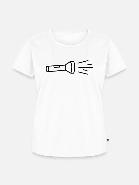 Taschenlampe - Frauen Premium Bio T-Shirt - Weiß
