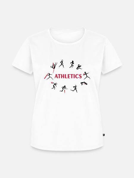 Zehnkampf, Leichtathletik - Frauen Premium Bio T-Shirt - Weiß