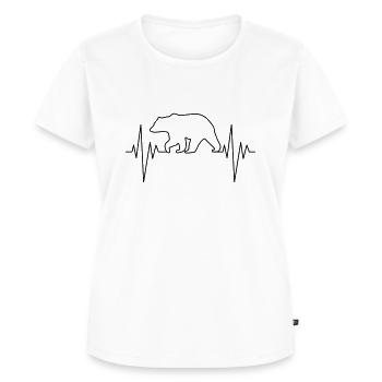 Bear Pulse - Frauen Premium Bio T-Shirt - Weiß - Vorne - AI Model Female 172 dark (172cm)