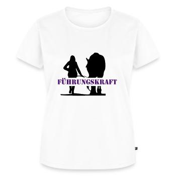 2541614 10458015 fuehrungskraft - Frauen Premium Bio T-Shirt - Weiß - Vorne - AI Model Female 172 dark (172cm)