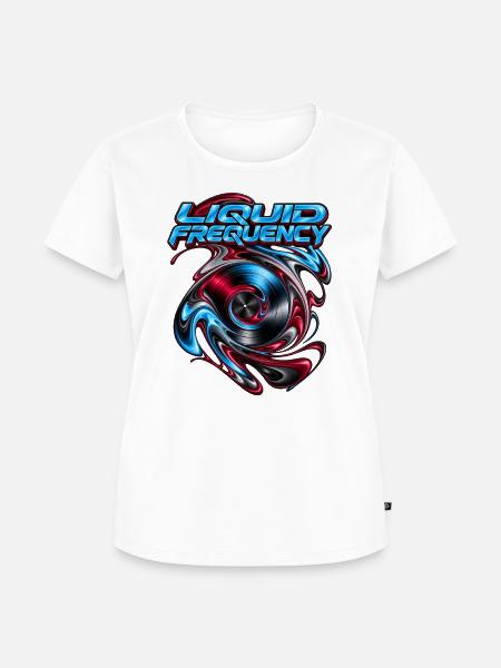 Flüssigfrequenz-Flüssigvinyl - Frauen Premium Bio T-Shirt - Weiß