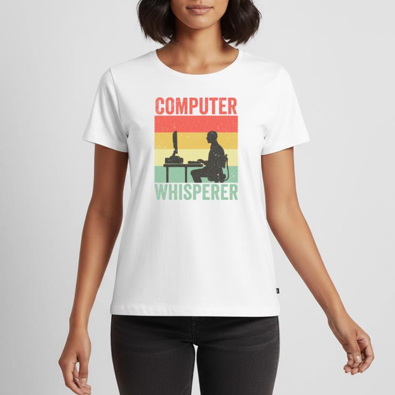 Computer Whisperer IT Support Programmierer Frauen Premium Bio T-Shirt